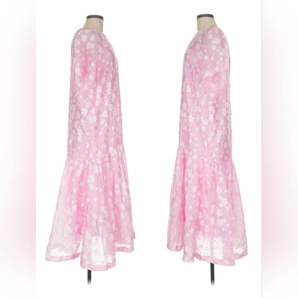 Mable- Pink Floral Maxi Dress - Lightweight Boho Style - Picture 6 of 9
